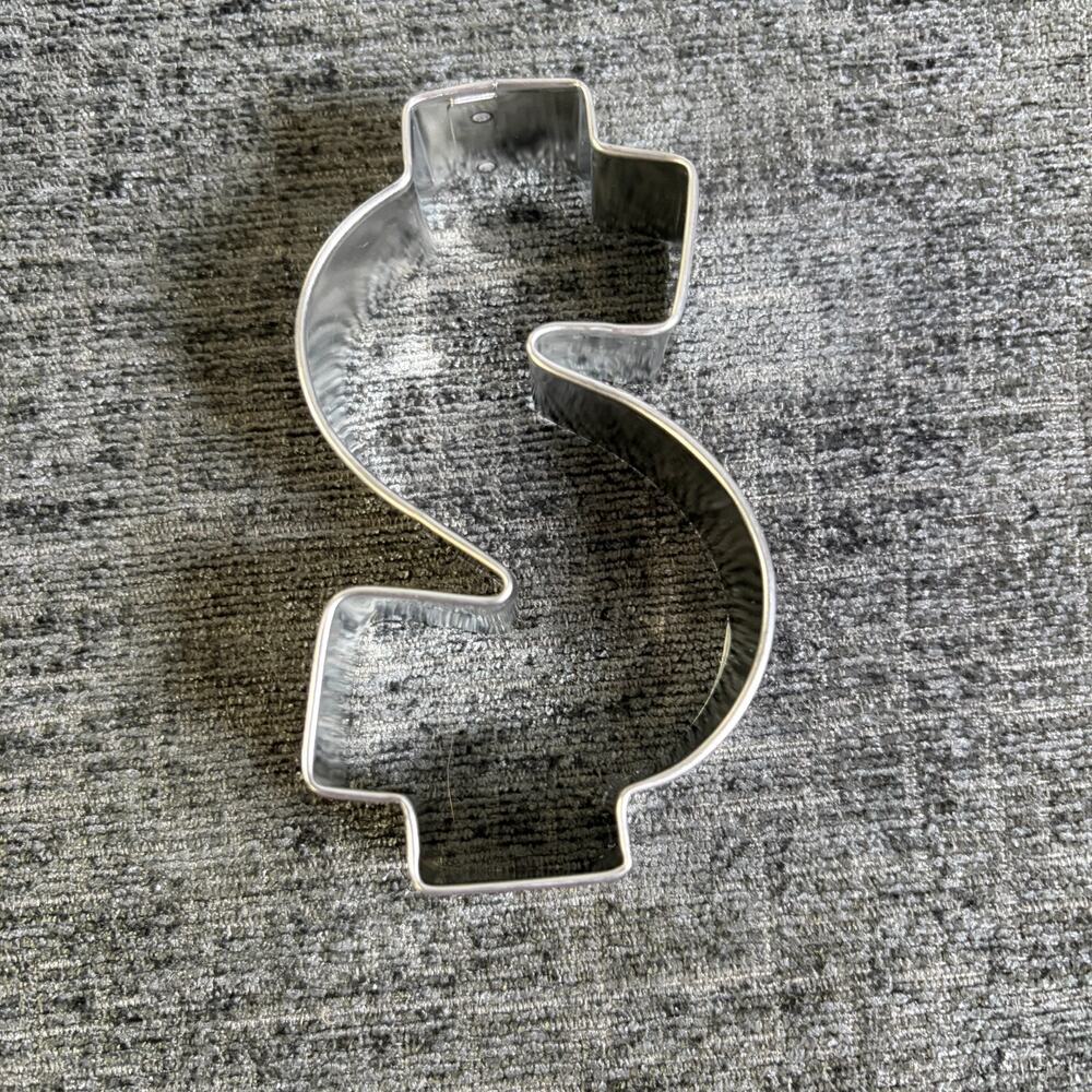 Dollar Sign Metal Ann Clark 4" Cookie Cutter